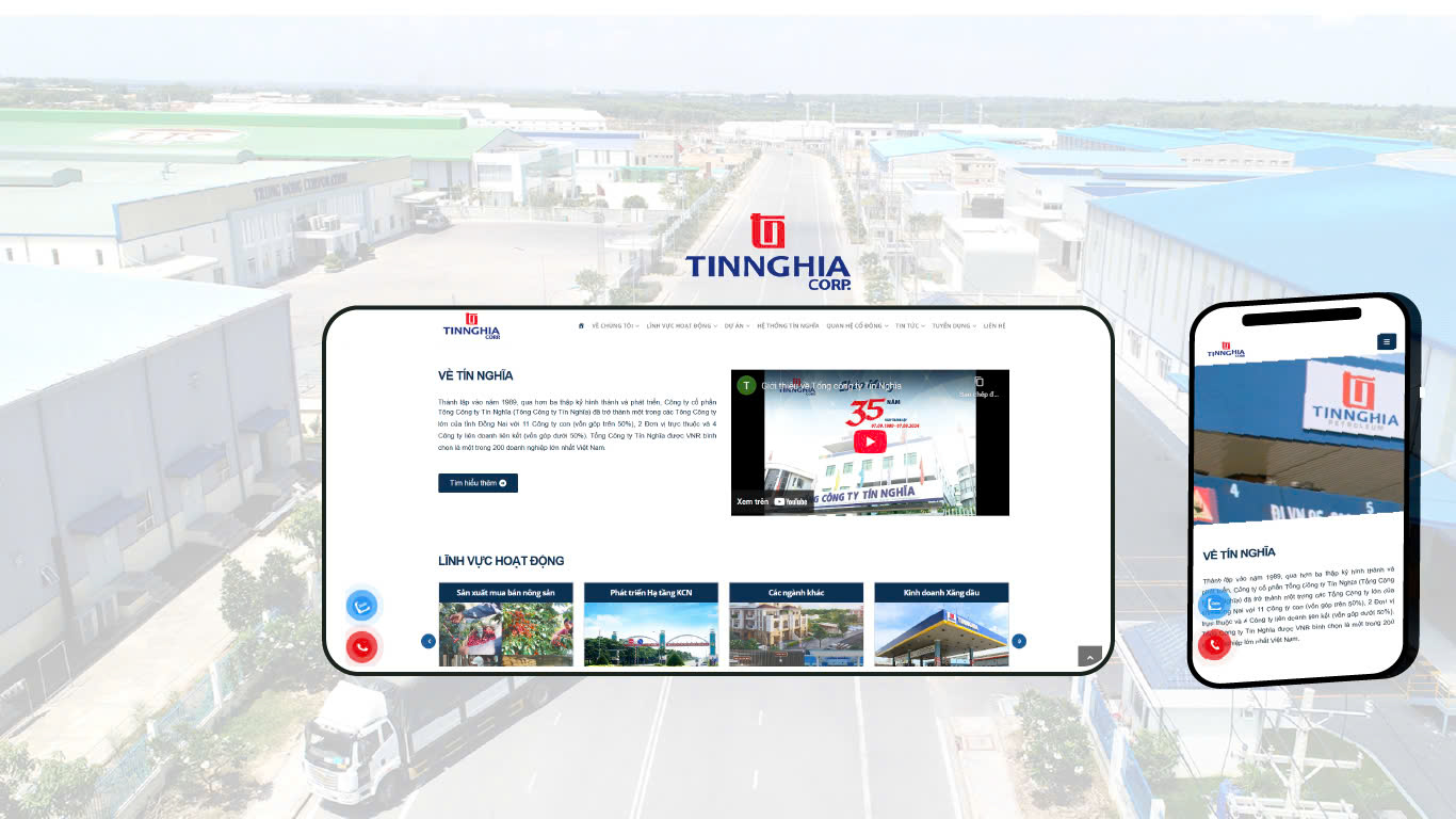 Thiết kế website TinNghia Corp